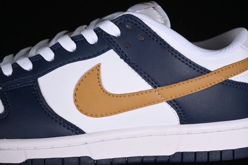 Nike Dunk Low SB Skateboarding Shoes in Black/White/Gold Colorway - FB9109-111