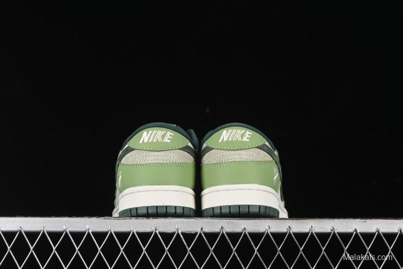Nike SB Dunk Low UN Collaboration - Flying Spring Green Anniversary High-End Custom Low-Top Casual Skate Shoes - JH8310-959