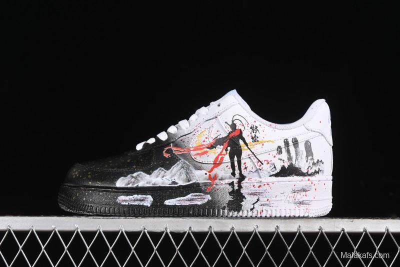Nike Air Force 1 '07 Low Black Myth Wukong Custom Spray-Painted Gift Box Low-Top Casual Sneakers - ZH0316-045