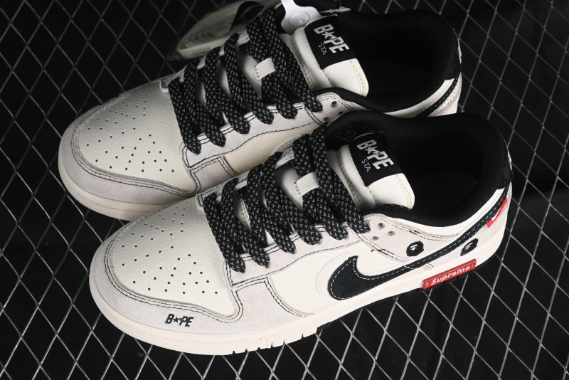 Nike SB Dunk Low Supreme x Bape Anniversary Custom Sneakers - MM1089-017