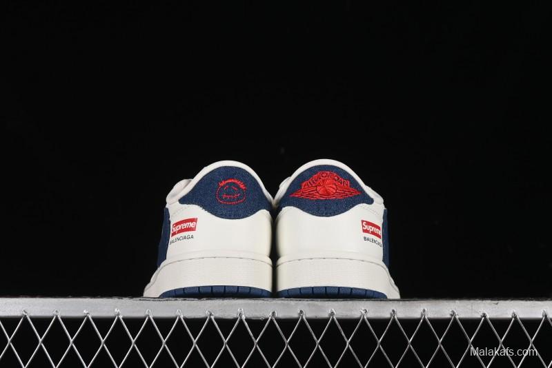 Nike Travis Scott x Fragment Design x Air Jordan 1 Low OG SP AJ1 Supreme Collaboration - JH6088-608