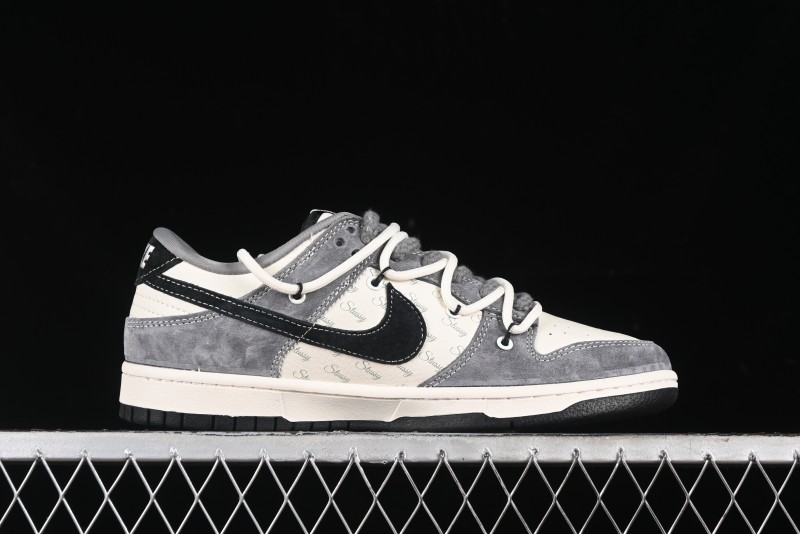 Nike SB Dunk Low Stussy Anniversary Edition Customized Low-Top Casual Sneakers - SJ2068-305