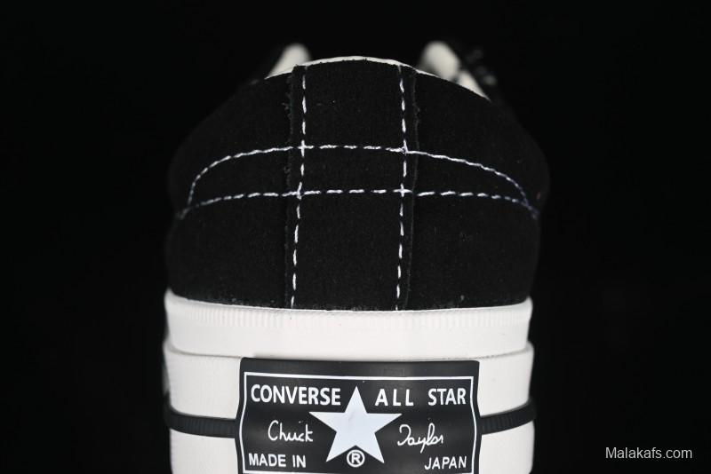 Converse One Star J Vtg Suede Low-Top Casual Sneakers in Retro Black and White - M.C3