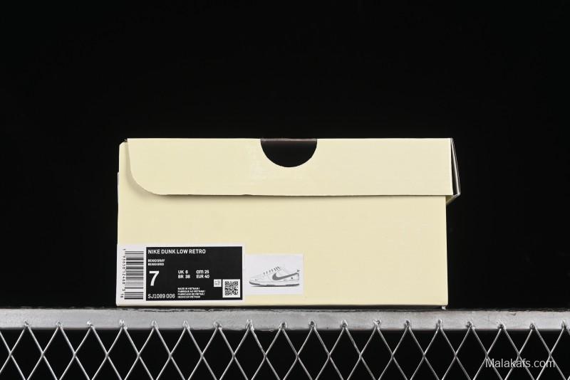 Nike SB Dunk Low Carhartt Collaboration - Off White Grey Swoosh Anniversary Custom Low-Top Casual Skate Shoes - SJ1089-006