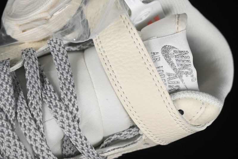Nike Air Force 1 '07 Mid Casual Sneakers in Light Grey with 3M Reflective Details and Crystal Outsole - XL0236-232