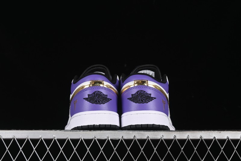 Nike Air Jordan 1 Low AJ1 Retro Basketball Shoes Lakers Purple Gold Kobe Tribute - DC2024-028