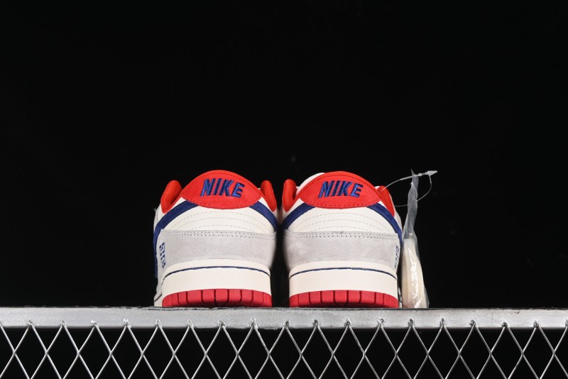 Nike SB Dunk Low Givenchy Collaboration - Gray Blue Red Double Swoosh Anniversary High-End Custom Low-Top Casual Sneakers - CF3688-033