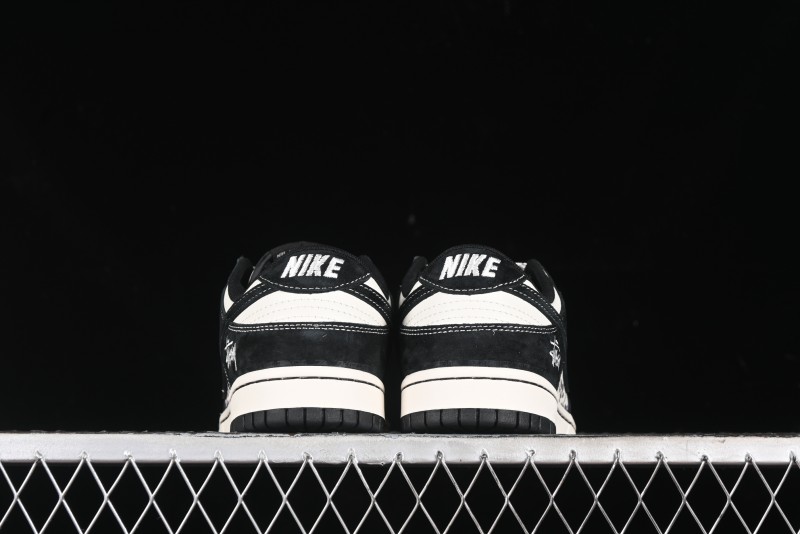 Nike SB Dunk Low Stussy Collaboration - Black Wukong Anniversary High-End Custom Low-Top Casual Sneakers - XX2025-555