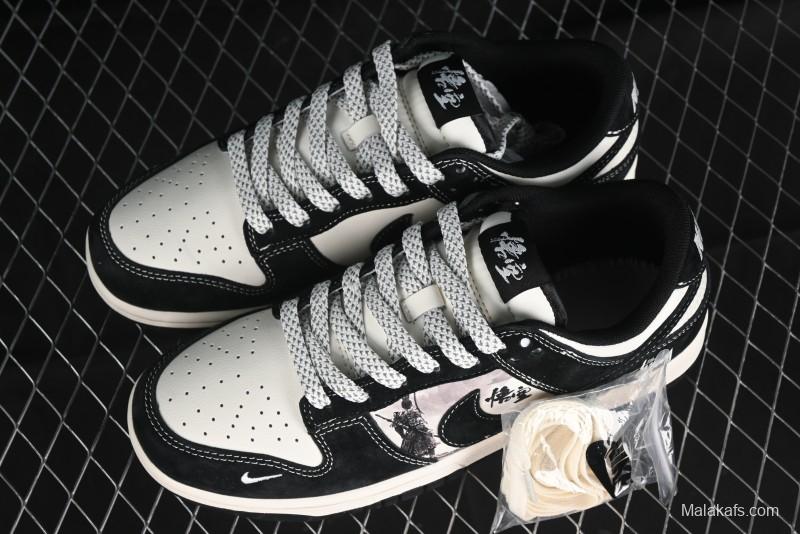 Nike SB Dunk Low Stussy Collaboration - Black Wukong Anniversary High-End Custom Low-Top Casual Sneakers - XX2025-555