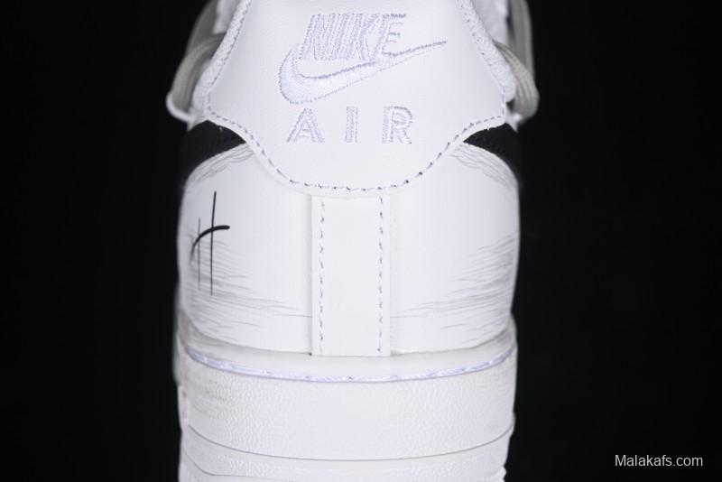 Nike Air Force 1 '07 Low Retro Street Spray Paint Anime Theme Maillard Style Casual Sneakers with Strap - ZH0316-039