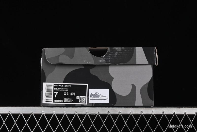 Nike Air Force 1 '07 Low Bape Collaboration - Off White Grey Low Top Casual Sneakers - BB6566-207