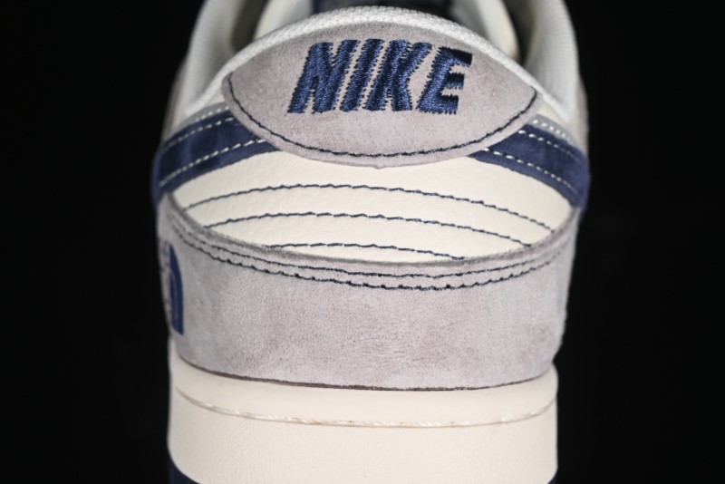 Nike SB Dunk Low The North Face Collaboration - Grey Pig Eight Blue Hook Anniversary High-End Custom Low-Top Casual Skate Shoes - SJ1089-010