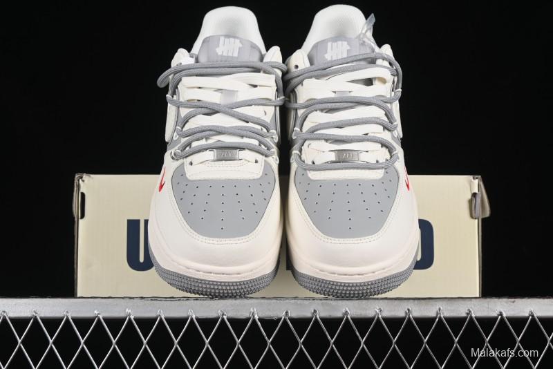 Nike Air Force 1 '07 Low UN Collaboration - Beige Silver Trim Lace-Up Casual Sneakers - SJ1198-500