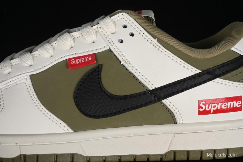 Nike SB Dunk Low Supreme Collaboration - Liberation Green Anniversary High-End Custom Low-Top Casual Sneakers - CH8311-231