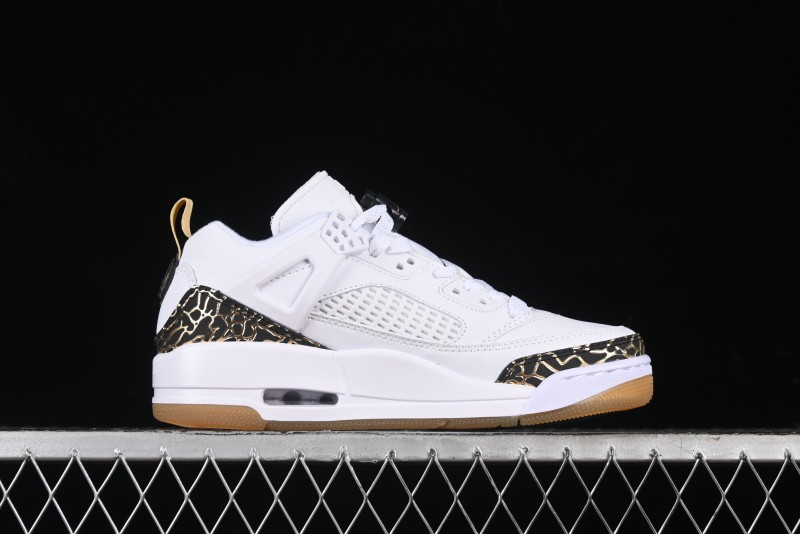 Nike Jordan Spizike Low Casual Shoes with Cracked Leather Design - HJ9019-100