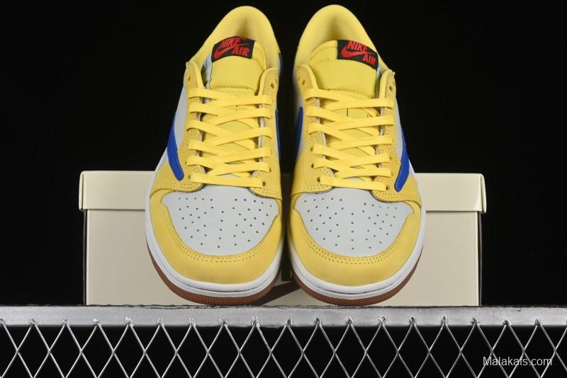 Nike Travis Scott x Air Jordan 1 Low OG AJ1 Collaboration Shoes with Reverse Swoosh - DZ4137-700