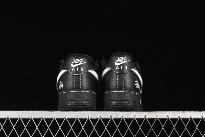 Nike Air Force 1 '07 Low Stussy Collaboration - Samurai Black Low-Top Casual Sneakers - XZ6188-969