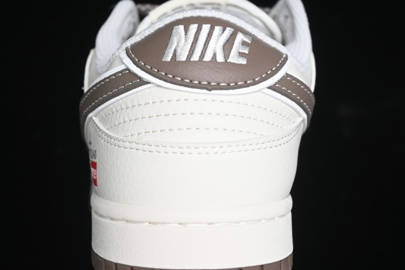 Nike SB Dunk Low Stone Island Supreme Collaboration - Beige Brown Sole Anniversary High-End Custom Low-Top Casual Sneakers - BB9866-008