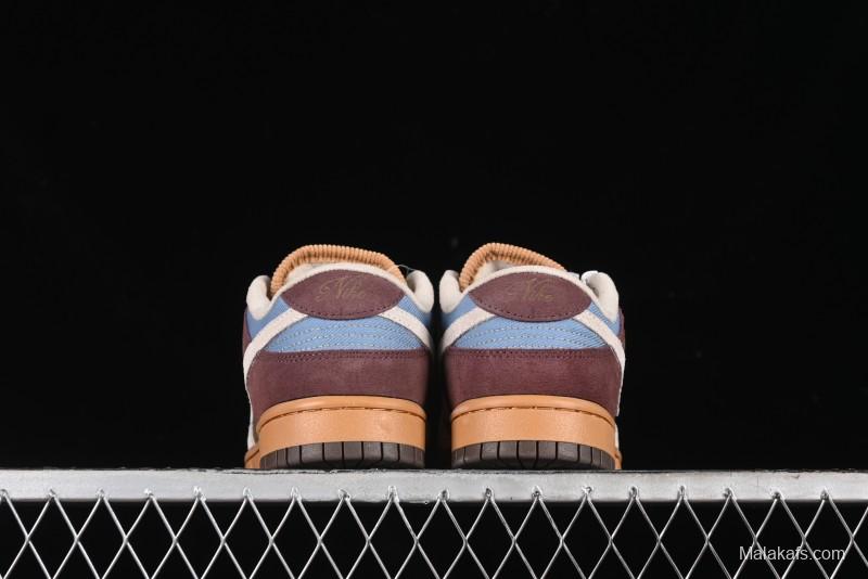 Nike Dunk Low Retro "Love & Peace" Casual Sneakers in Vintage Brown - HQ3459-212