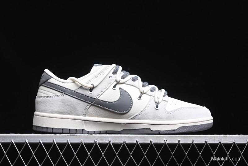 Nike SB Dunk Low The North Face Supreme Collaboration Strap Patch Grey Hook Low-Top Casual Skate Shoes - YX5066-253