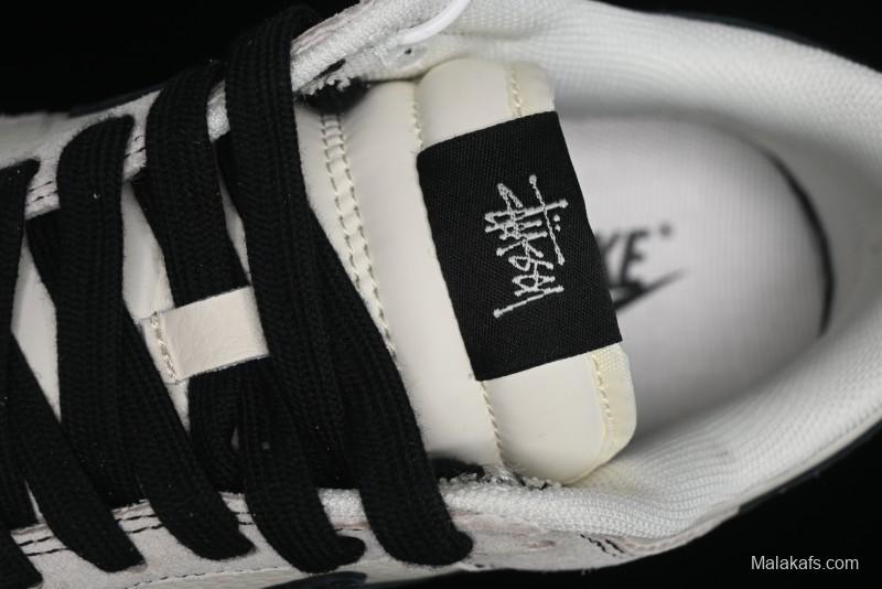 Nike SB Dunk Low Stussy Collaboration - Embroidered Black Swoosh Anniversary High-End Custom Low-Top Casual Sneakers - MM1089-031