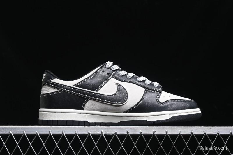 Nike SB Dunk Low The North Face Series - High Gloss Black Swoosh Anniversary Custom Low-Top Casual Skate Shoes - DJ2024-047
