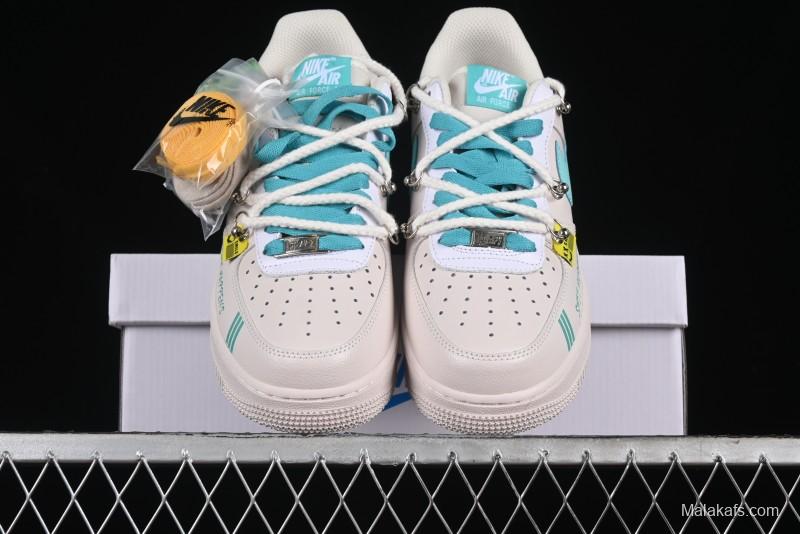 Nike Air Force 1'07 Low "Keep Smile" Casual Lace-Up Sneakers - DZ1328-112