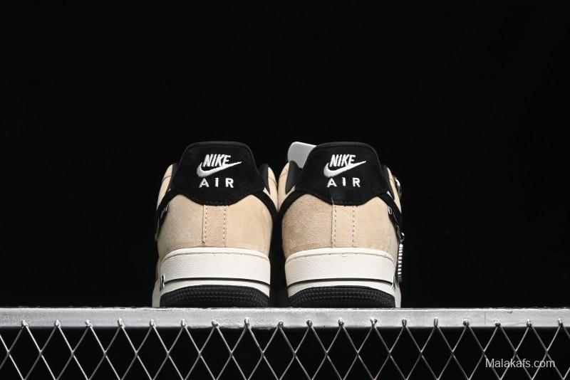 Nike Air Force 1 '07 Low The North Face x Stussy Collaboration - Black Brown Coffee Casual Sneakers - KK1988-018