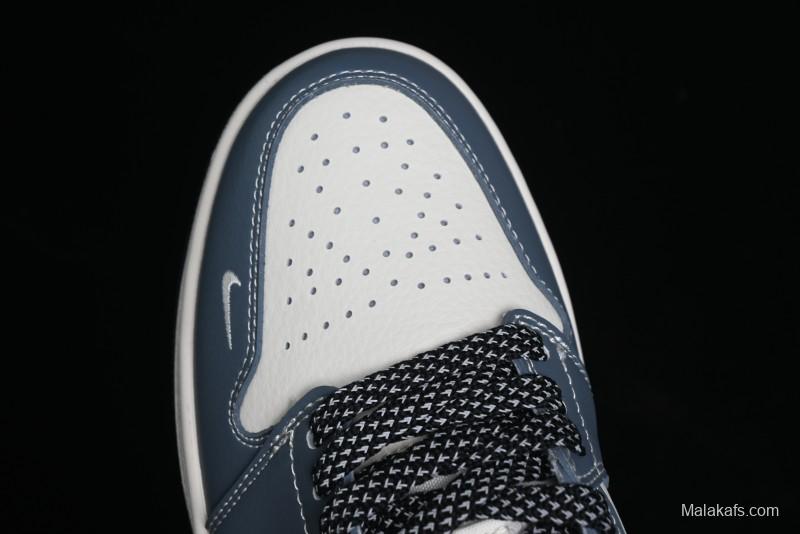 Nike Air Jordan 1 Low Stussy Collaboration Retro Basketball Shoes - XX3318-505