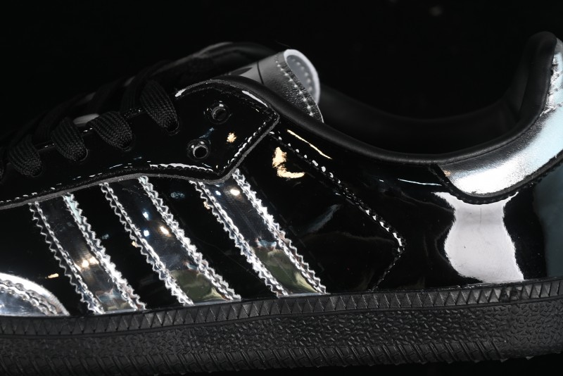 Adidas Samba Atmos IH3364 Patent Leather Black Silver Casual Sneakers