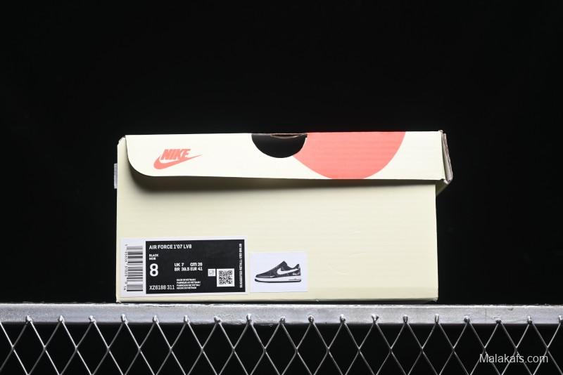 Nike Air Force 1 '07 Low Stussy Collaboration - All Black Low-Top Casual Sneakers - XZ6188-311