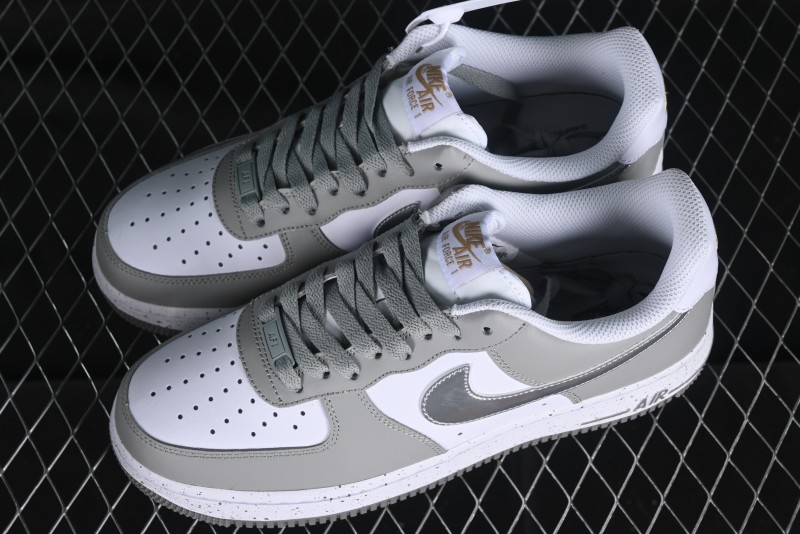 Nike Air Force 1'07 Low Grey Silver Splatter Casual Sneakers - MK5639-889