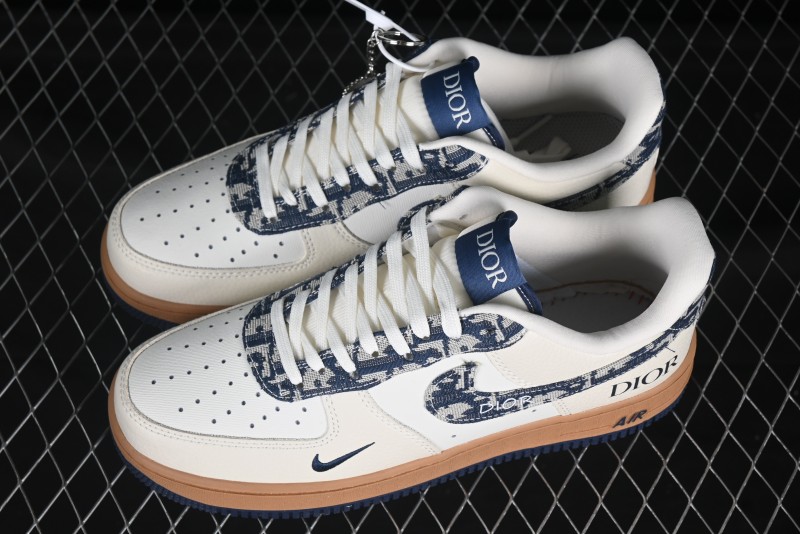 Nike Air Force 1 '07 Low Dior Collaboration Grey Knit Casual Sneakers - KK1988-052