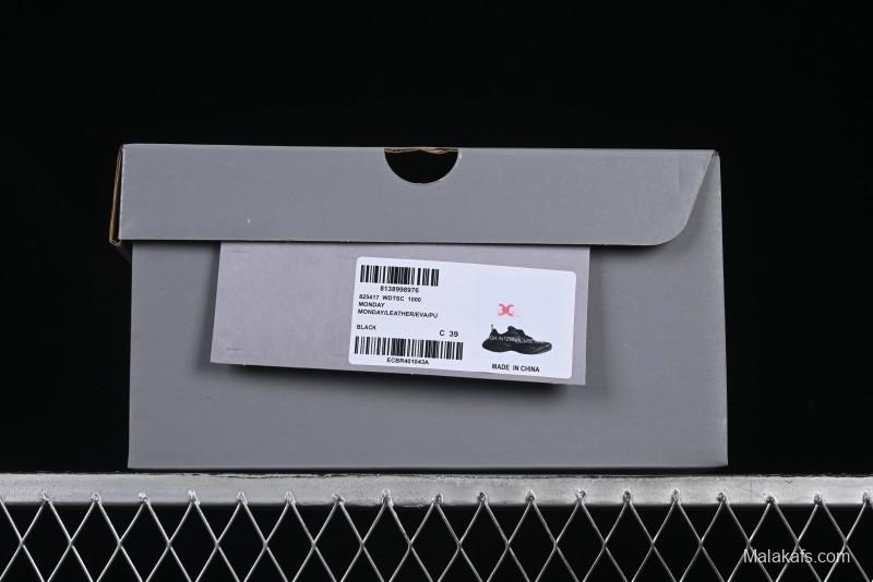 Balenciaga Monday Leather Round Toe Lace-Up Low-Top Casual Shoes - WDTSC1000