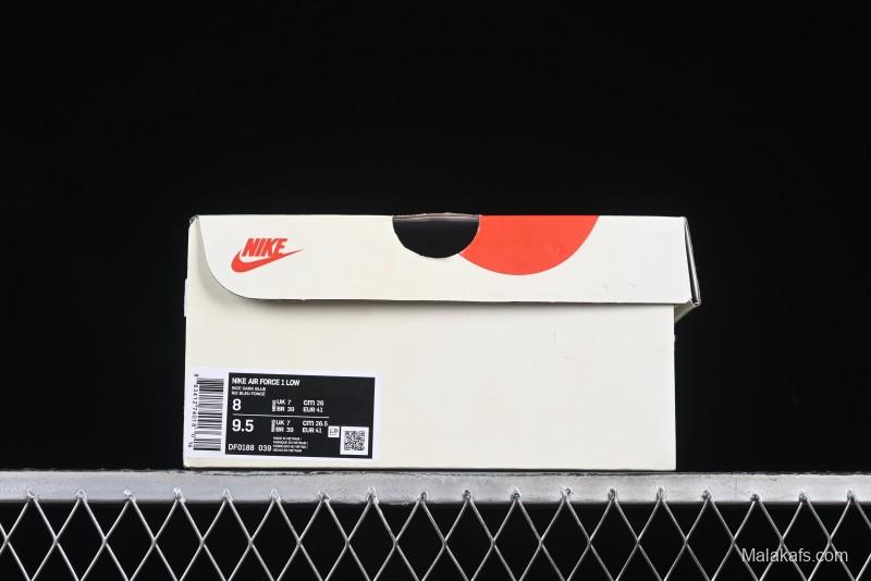 Nike Air Force 1 '07 Low Gucci Collaboration Snake Pattern Red Swoosh Casual Sneakers - DF0188-039