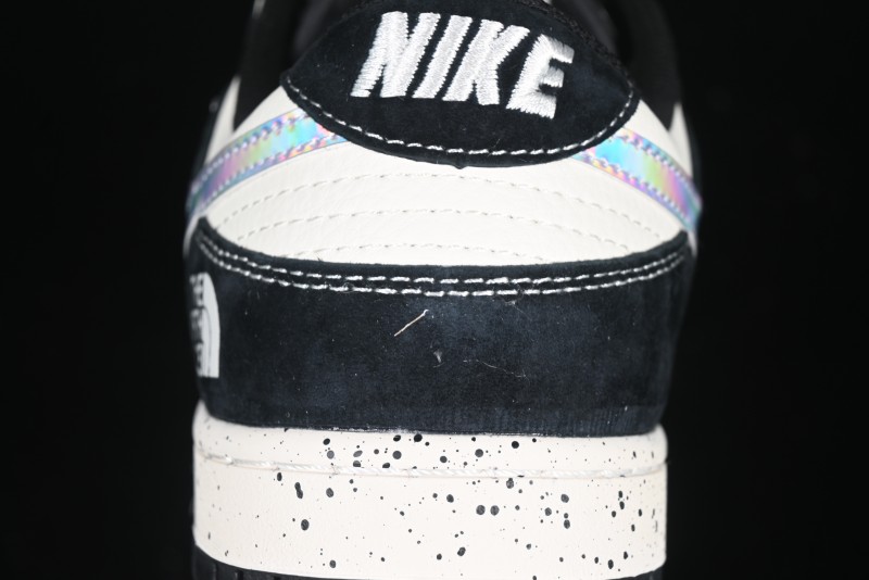 Nike SB Dunk Low The North Face Collaboration Beige Black Iridescent Swoosh Anniversary Custom Low-Top Casual Skate Shoes - DM6868-018