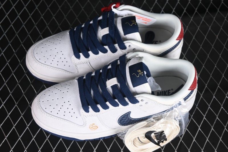Nike SB Dunk Low Year of the Snake Limited Edition Blue Snake Swoosh Anniversary Custom Low-Top Casual Sneakers - XX3168-112