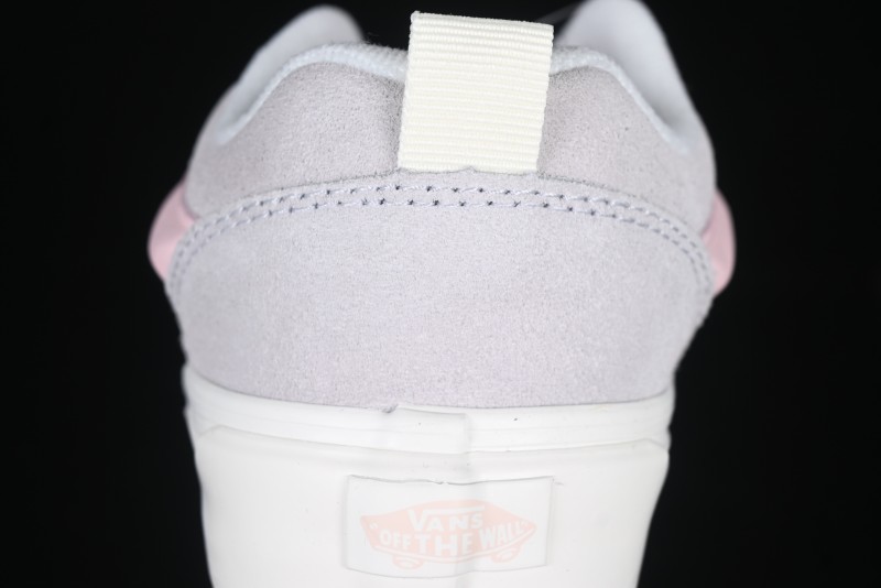 Vans Knu Skool Low-Top Retro Casual Vulcanized Sneakers in Off-White Pink - VN0009QPNK