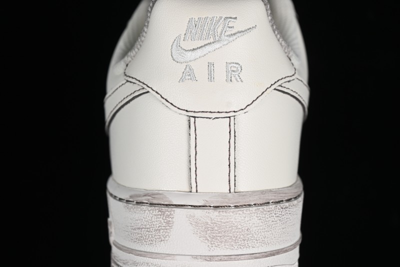 Nike Air Force 1 '07 Low Casual Sneakers with Hemp Rope Laces and Distressed Design - 315122-333