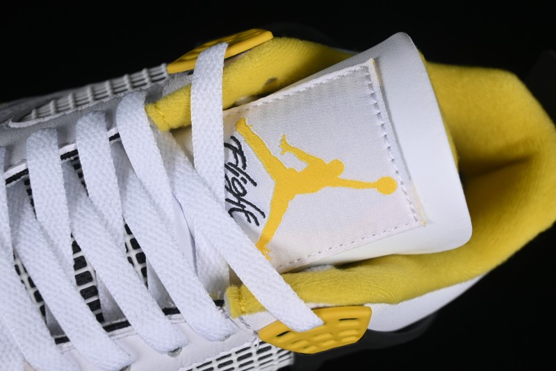 Nike Air Jordan 4 Retro Vivid Sulfur Basketball Shoes - AQ9129-101