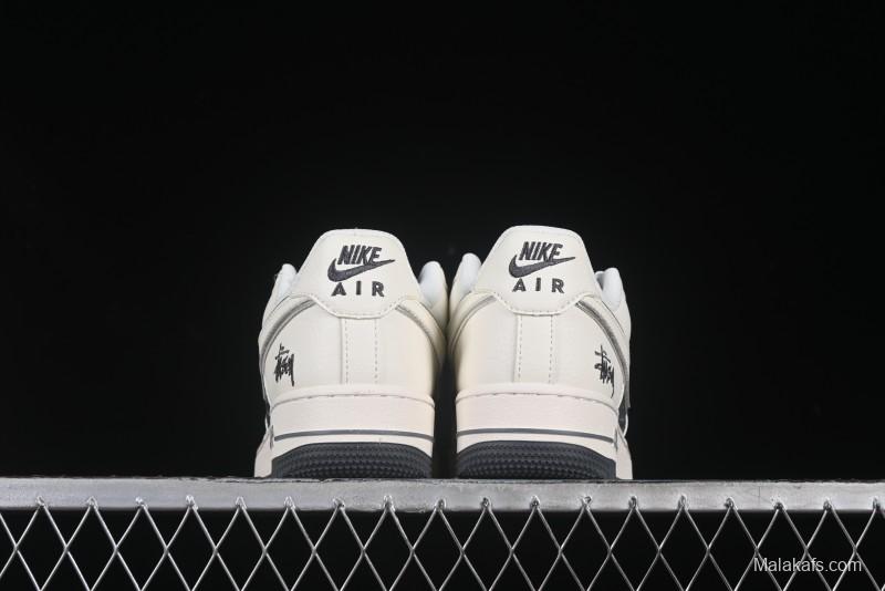 Nike Air Force 1 '07 Low Stussy Collaboration Beige Grey Casual Sneakers - XZ6188-726
