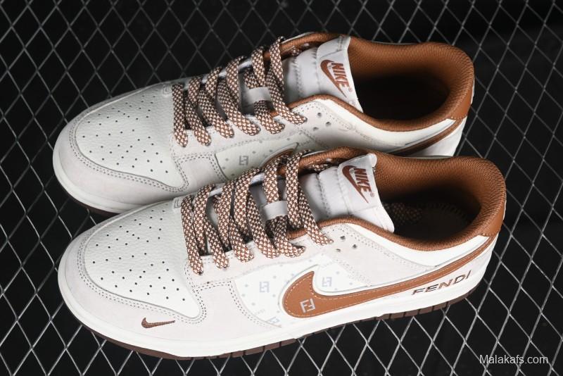 Nike SB Dunk Low Fendi Collaboration Anniversary High-End Custom Low-Top Casual Skate Shoes - DJ2024-057