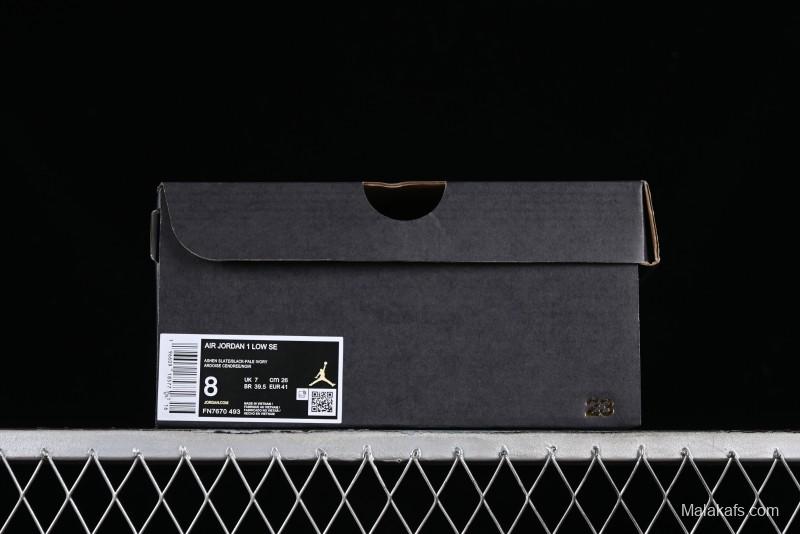 Nike Air Jordan 1 Low SE "WRMK" AJ1 Sashiko Stitch Low-Top Casual Sneakers - FN7670-493