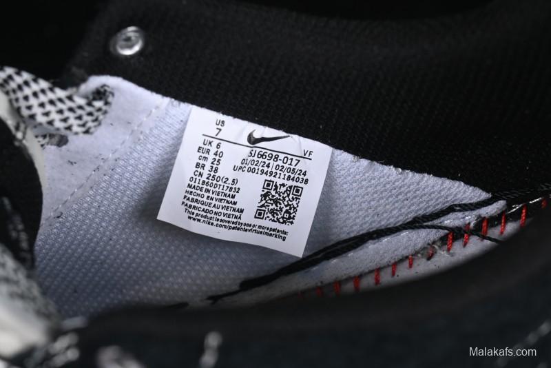 Nike Air Force 1 '07 Low Stussy Collaboration Black Grey Outsole Low-Top Casual Sneakers - SJ6698-017