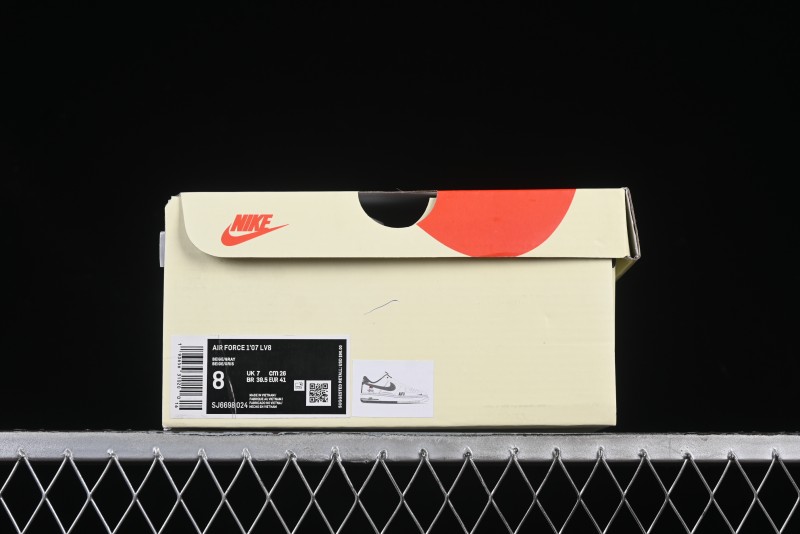 Nike Air Force 1 '07 Low Stussy Collaboration Dual-Tone Beige Low-Top Casual Sneakers - SJ6698-024