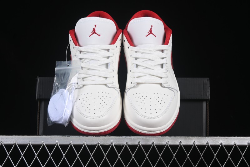 Nike Air Jordan 1 Low AJ1 White Red Casual Sneakers - HJ9338-106