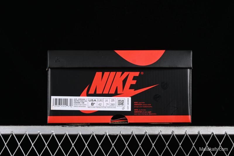 Nike Air Jordan 1 High OG "Black Toe Reimagined" Retro Basketball Shoes - DZ5485-106