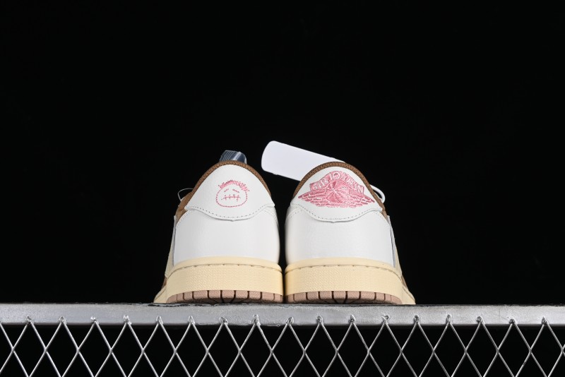 Nike Travis Scott x Air Jordan 1 Low OG AJ1 Reverse Swoosh Sneakers - DM7866-106