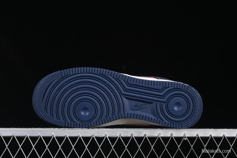 Nike Air Force 1 '07 Low The North Face Collaboration Blue Red Double Swoosh Casual Sneakers - XS1958-521