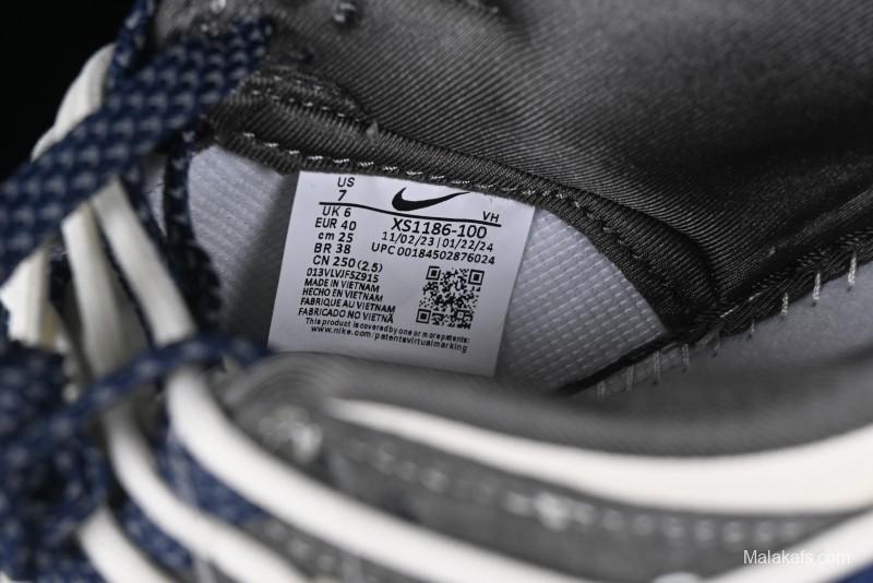 Nike SB Dunk Low Supreme Collaboration - Grey White Blue Swoosh Lace-Up Anniversary Customized Low-Top Casual Skate Shoes - XS1186-100